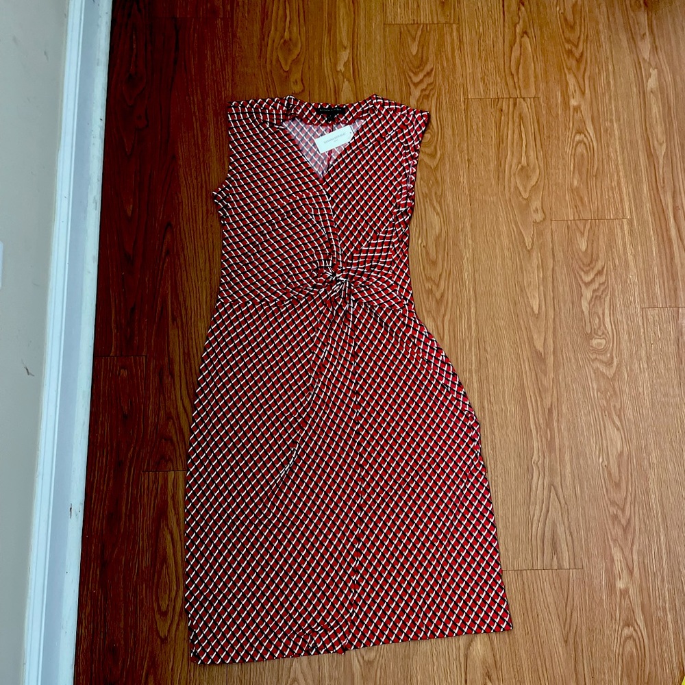 Banana Republic red and black dress